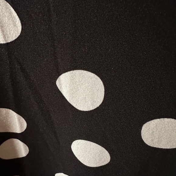 Lularoe small black Gigi top with cream irregular polka dots. NWT.Fitted style. - Picture 6 of 11